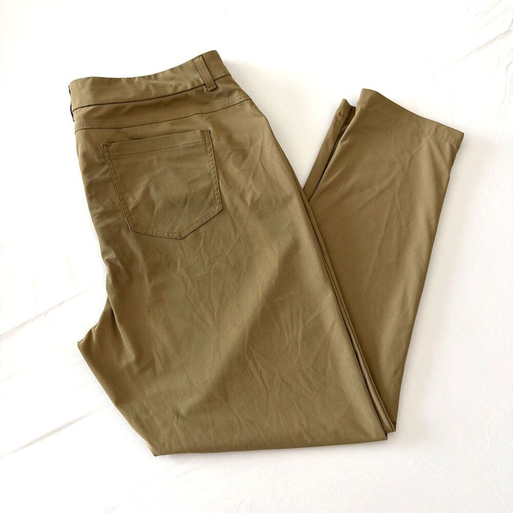 VRST Commuter Pants Mens 40X32 Tan Khaki Chino Performance Stretch Travel Work